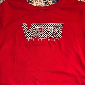 Red Vans Cropped T Shirt